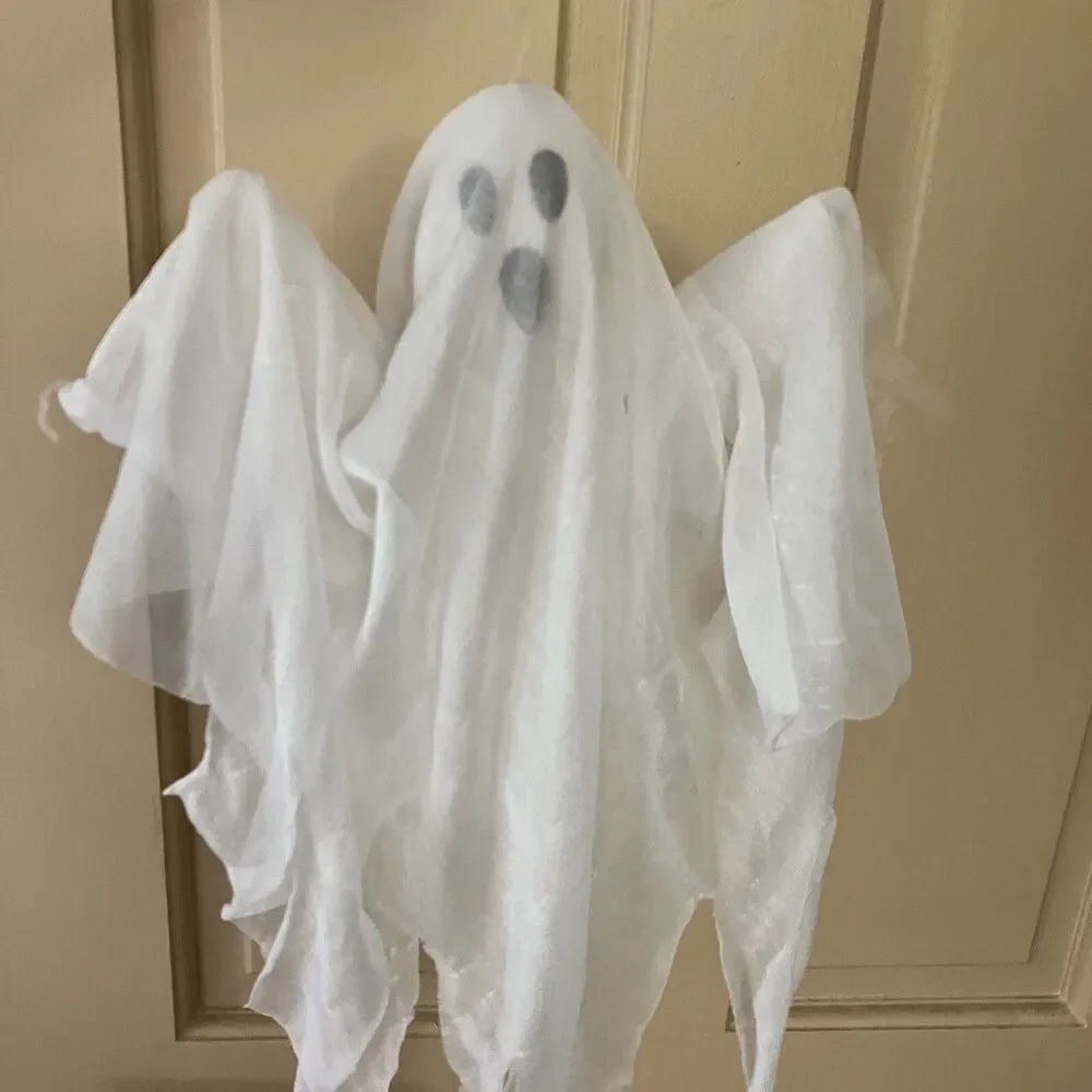 Lot Of 3 Hanging Halloween Decorations 2 Spooky Ghosts And 1 Jack O Lantern